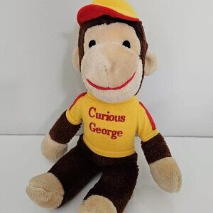 Knickerbocker Curious George Plush Monkey Yellow Hat Shirt 14" Stuffed Animal